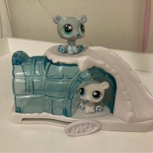 Little pet shop polar bear set